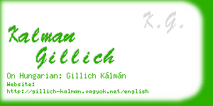 kalman gillich business card